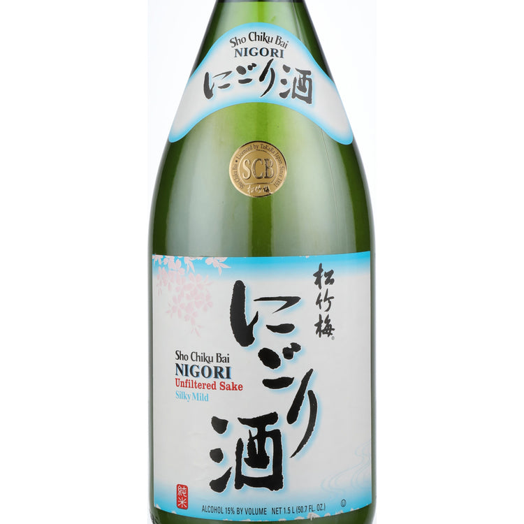 Sho Chiku Bai Junmai Nigori Sake - 1.5L - Front Label