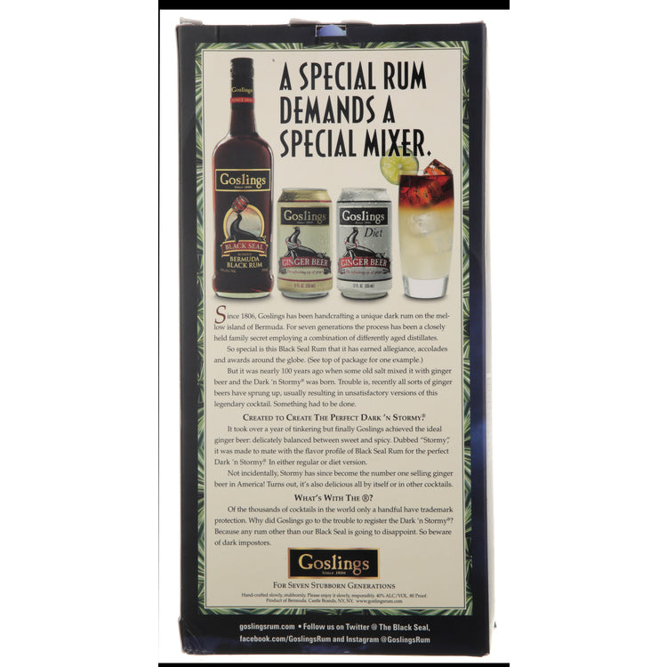 Goslings Black Rum Black Seal 80 - 750ML