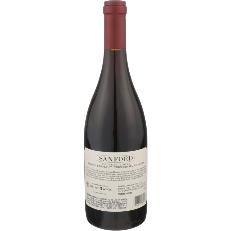 Sanford Pinot Noir Single Block 6 Sanford & Benedict Vineyard Santa Ri - 750ML