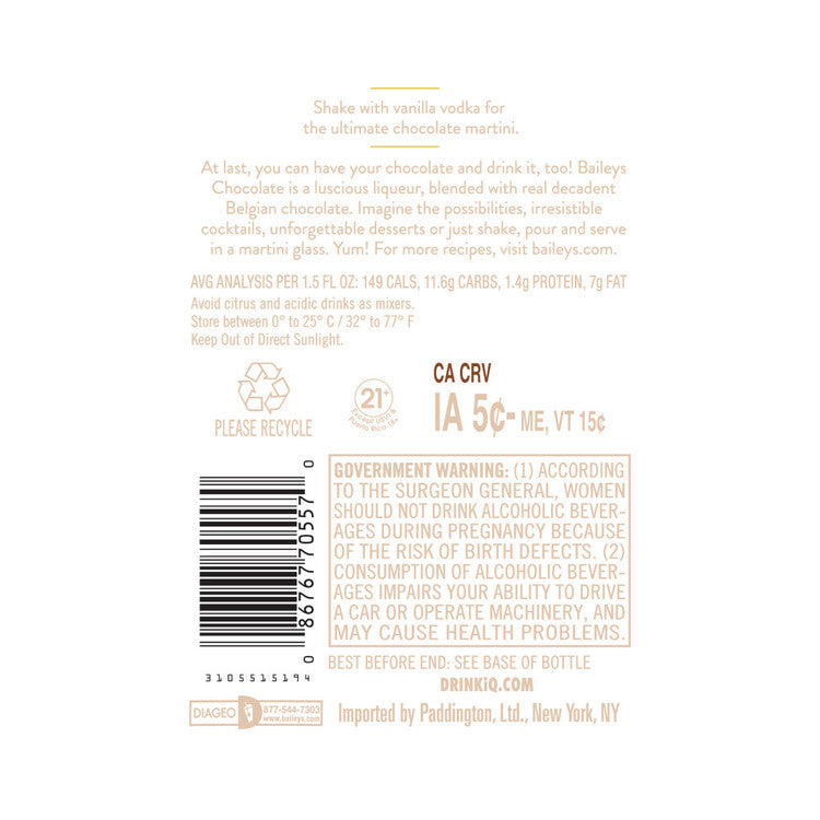 Baileys Cream Liqueur 31.4 - 1.0L