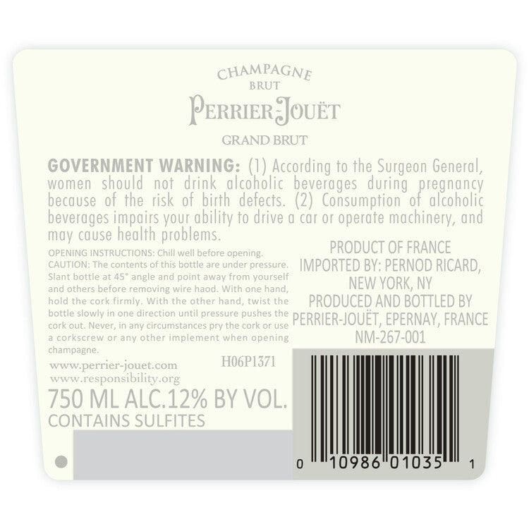 Perrier Jouet Champagne Grand Brut Shape Packaging - 750ML