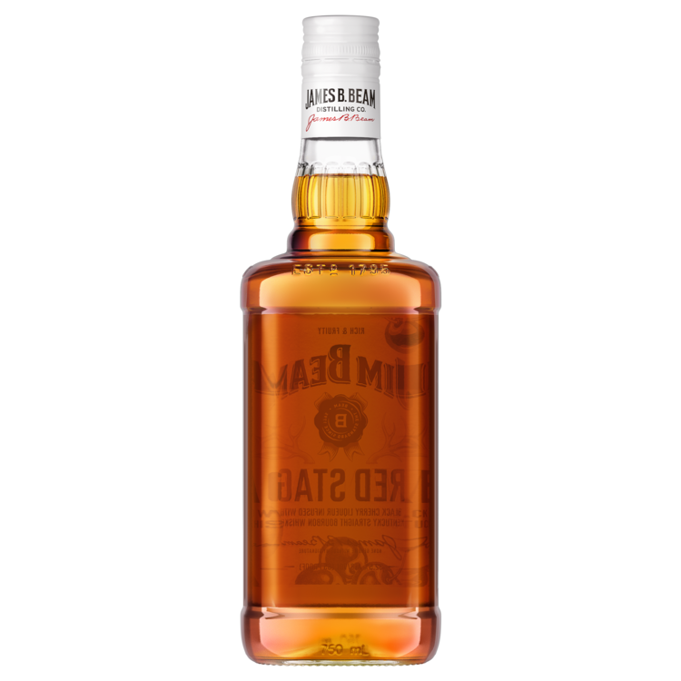 Jim Beam Red Stag Black Cherry Infused Straight Bourbon 65 - 750ML - Back