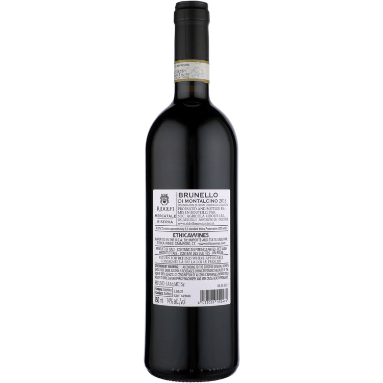Ridolfi Brunello Di Montalcino Riserva Mercatale 2016 - 750ML