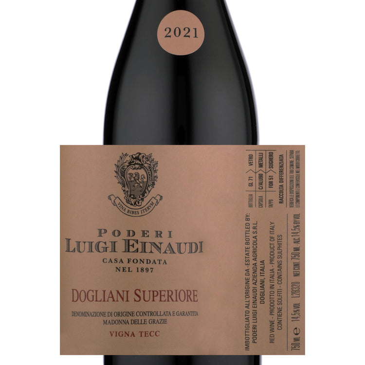 Poderi Luigi Einaudi Dogliani Superiore Vigna Tecc 2021 - 750ML