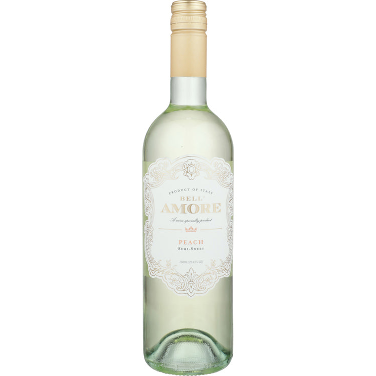 Bell'Amore Peach Flavored Wine Semi-Sweet - 750ML