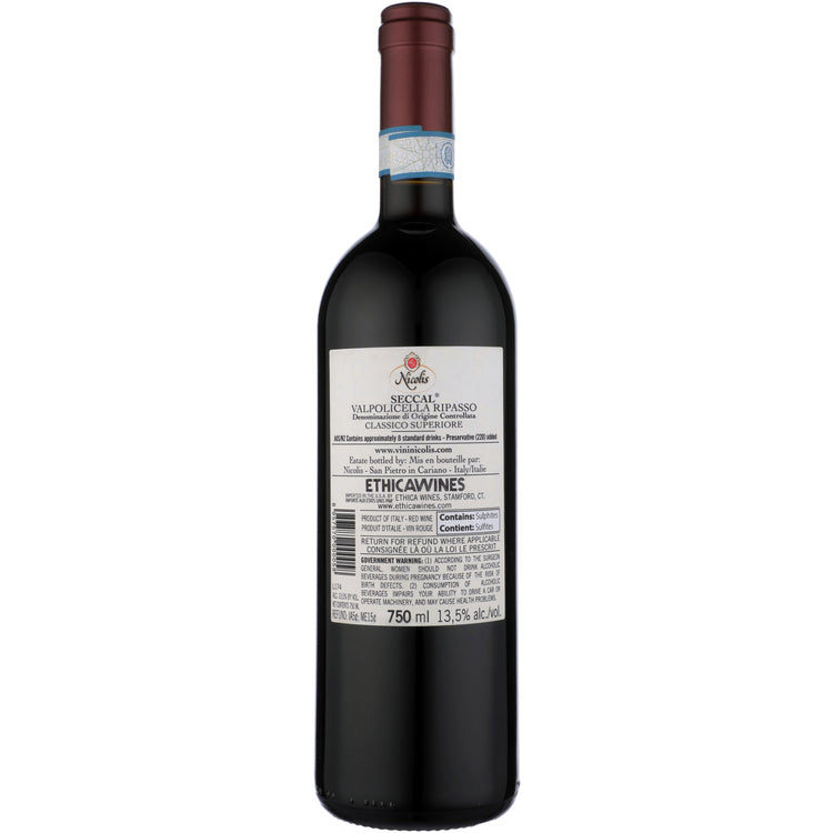 Nicolis Valpolicella Classico Superiore Ripasso Seccal 2019 - 750ML