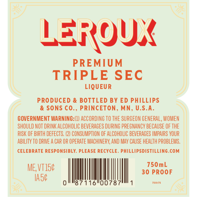 Leroux Triple Sec 30 - 750ML