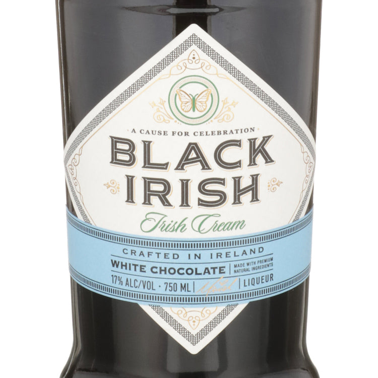Black Irish White Chocolate Irish Cream 34 - 750ML - Front Label