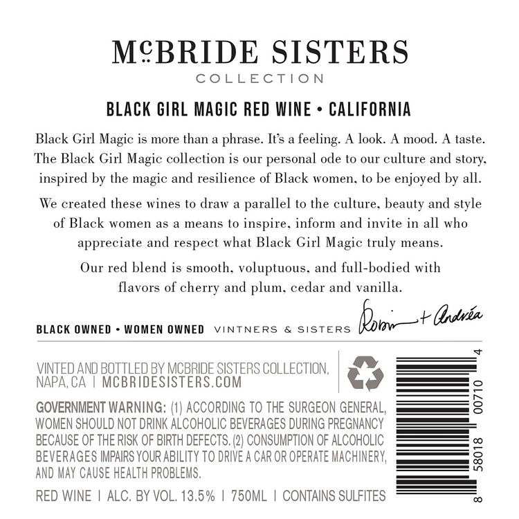 Black Girl Magic Red Blend California 2019 - 750ML