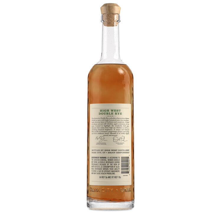 High West Rye Whiskey Double Rye! 92 - 375ML