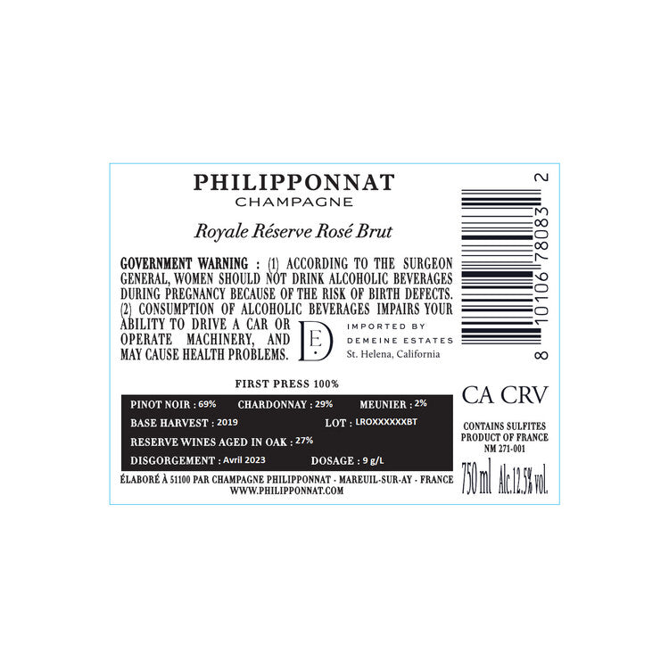 Philipponnat Champagne Royale Reserve Rose Brut - 750ML