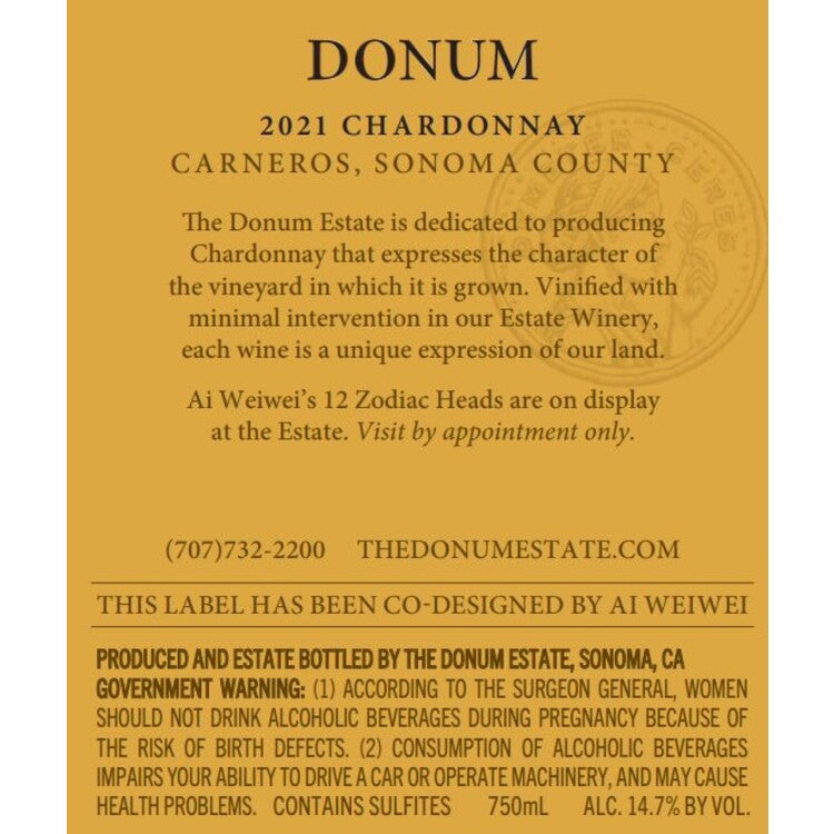 Donum Chardonnay Carneros 2021 - 750ML