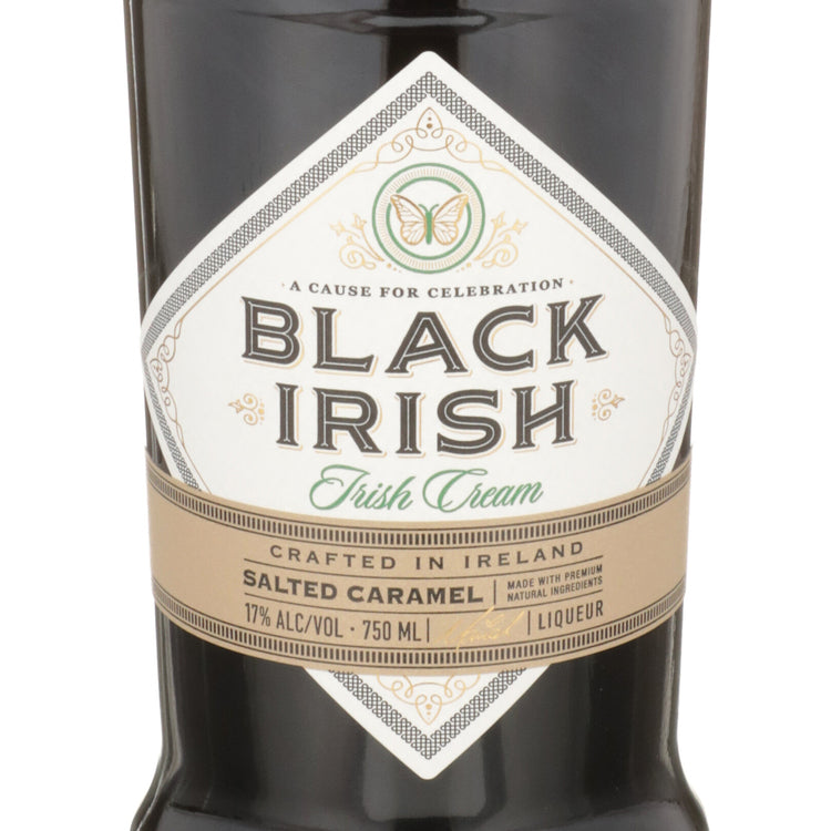Black Irish Salted Caramel Irish Cream 34 - 750ML - Front Label