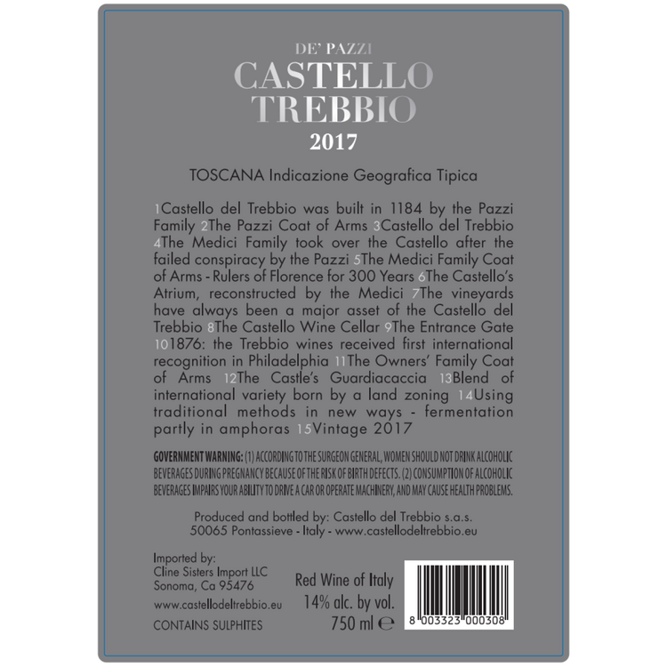 Castello Del Trebbio Toscana Rosso De' Pazzi 2017 - 750ML