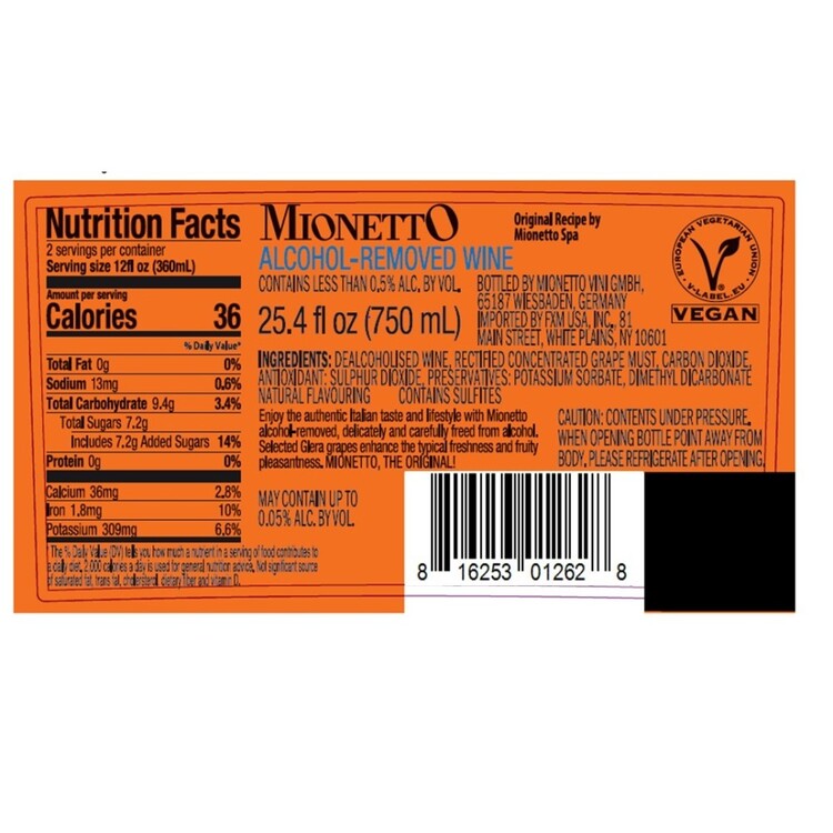 Mionetto White Wine Alcohol Removed - 750ML