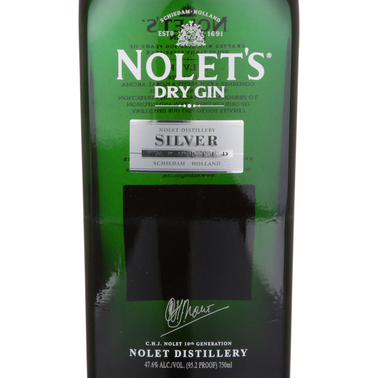 Nolet's Dry Gin Silver 95.2 - 750ML - Front Label