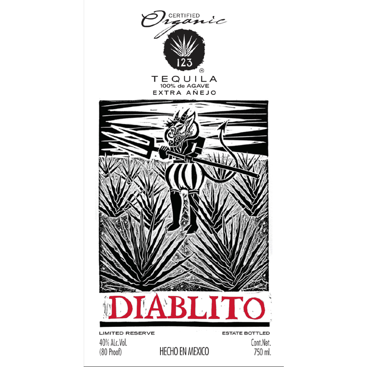 123 Tequila Extra Anejo Diablito 80 - 750ML