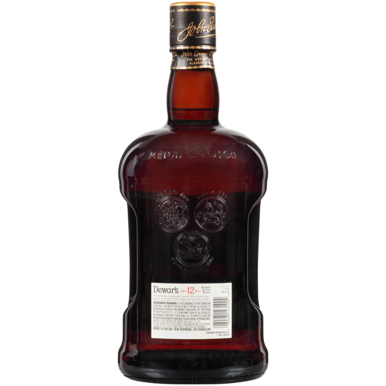 Dewar'S Blended Scotch Double Aged 1st Fill Bourbon Casks 12 Yr 80 - 1.75L
