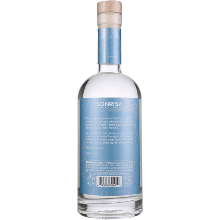 Sonrisa Light Rum Platino 80 - 750ML