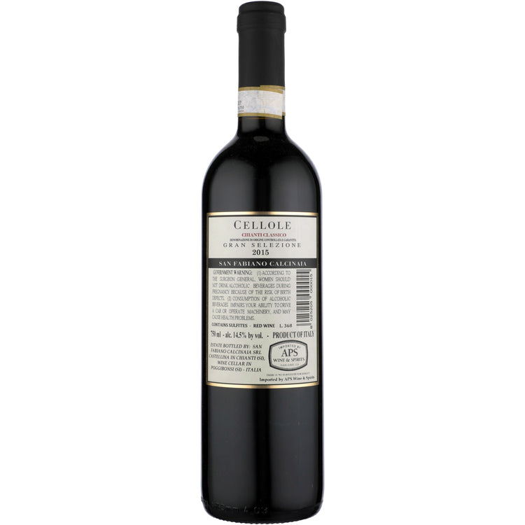 San Fabiano Calcinaia Chianti Classico Cellole Gran Selezione 2015 - 750ML