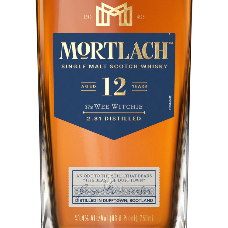 Mortlach Single Malt Scotch The Wee Witchie 12 Yr 86.8 - 750ML - Front Label