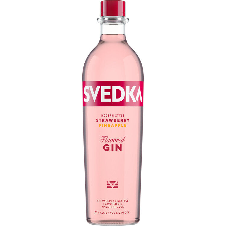 Svedka Modern Style Strawberry Pineapple Flavored Gin 70 - 750ML - Front Label