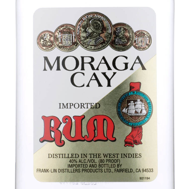 Moraga Cay Light White Rum 80 - 375ML - Front Label