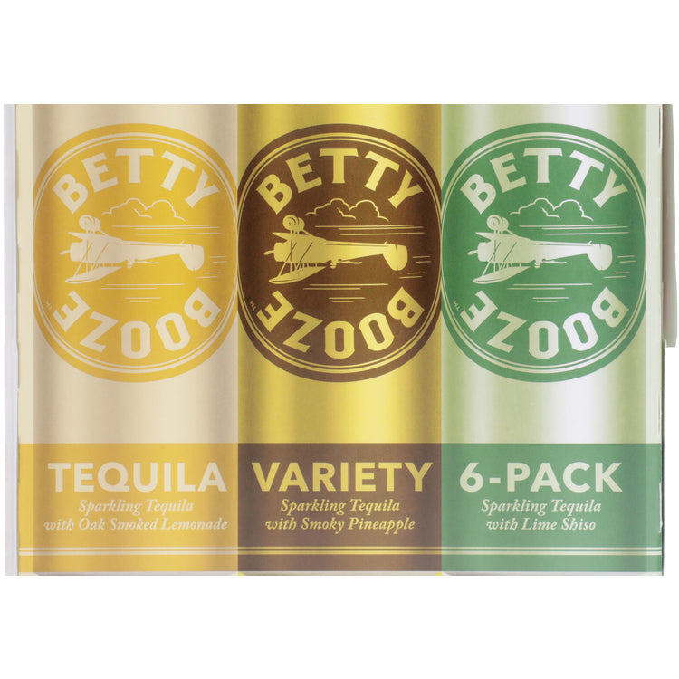Betty Booze Tequila Combo 2 Each Lime Shiso, Oak Smoked Lemonade & Smo - 355ML