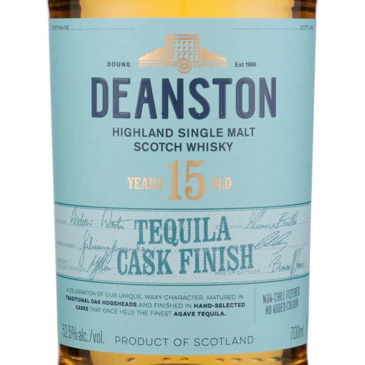 Deanston Single Malt Scotch Tequila Cask Finish 15 Yr 105 - 700ML - Front Label