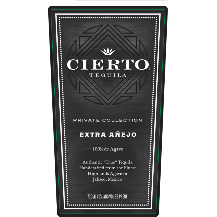 Cierto Tequila Extra Anejo Private Collection 80 - 750ML