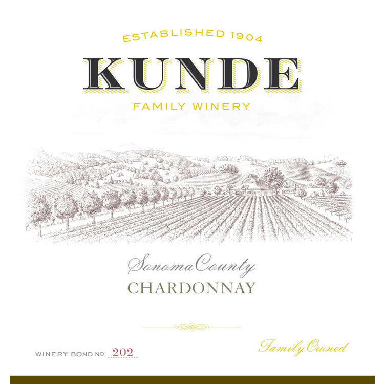 Kunde Family Estate Chardonnay Sonoma County 2022 - 750ML - Front Label