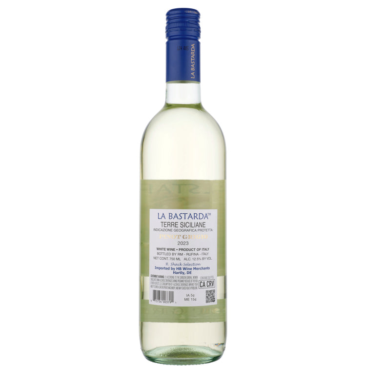La Bastarda Pinot Grigio Terre Siciliane 2024 - 750ML - Back