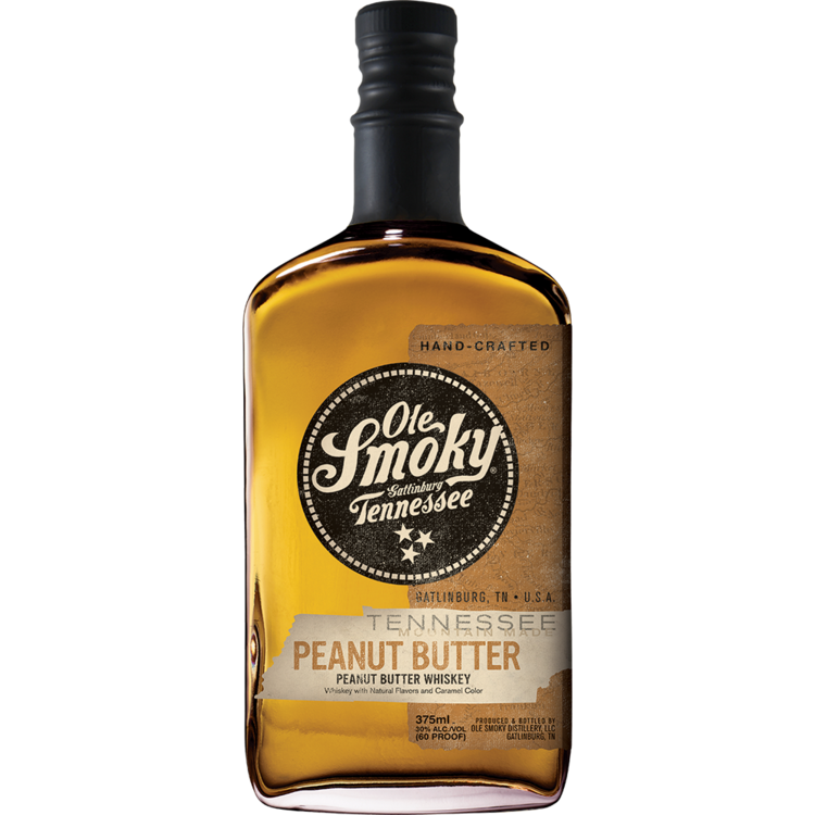 Ole Smoky Peanut Butter Flavored Whiskey Mountain Made 60 - 375ML - Front