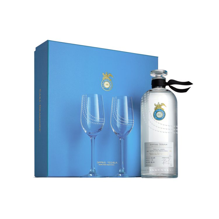 Casa Dragones Tequila Joven 80 W/ 2 Glasses - 750ML