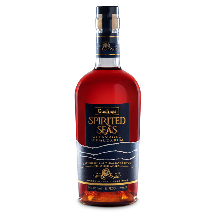 Goslings Ocean Aged Blended Dark Rum Spirited Seas Finished At Sea 88 - 750ML