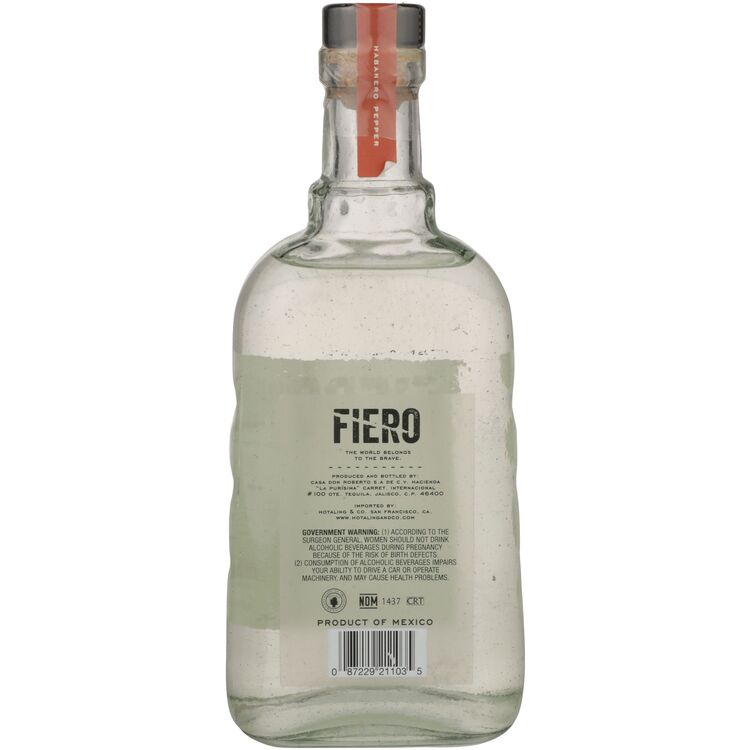 Fiero Tequila Blanco Infused With Habanero Pepper 80 - 750ML