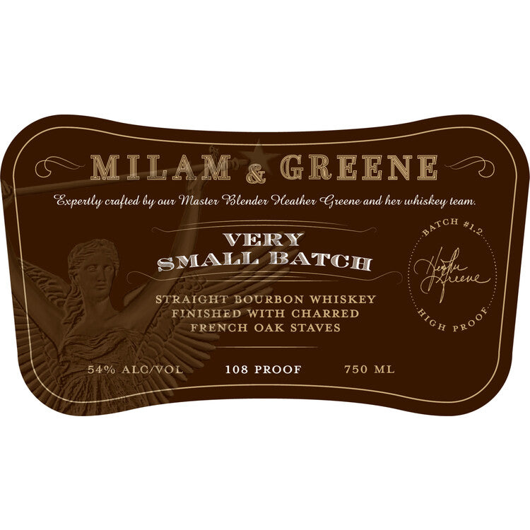 Milam & Greene Straight Bourbon Very Small Batch Finished With Charred - 750ML - Front Label