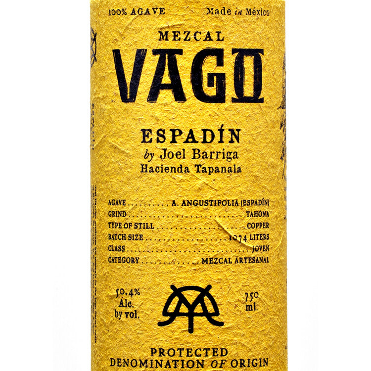 Vago Mezcal Espadin By Joel Barriga - 750ML - Front Label