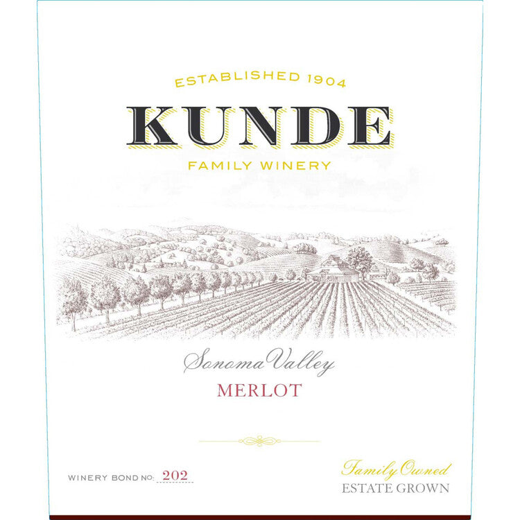 Kunde Family Estate Merlot Sonoma Valley 2022 - 750ML
