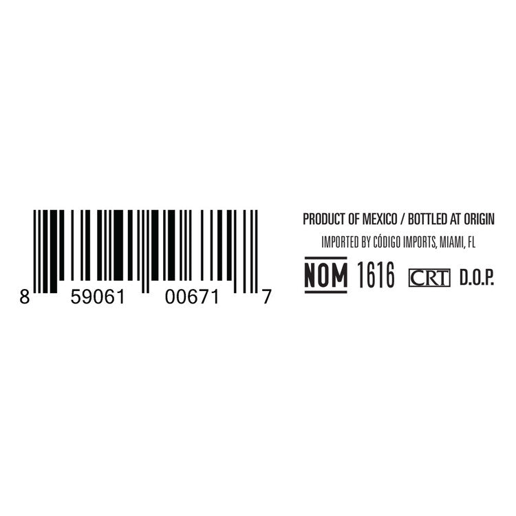 Codigo 1530 Tequila Reposado 80 - 50ML - Back Label