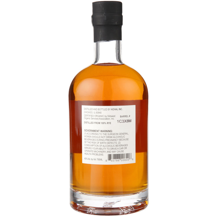 Koval Rye Whiskey Single Barrel 80 - 750ML