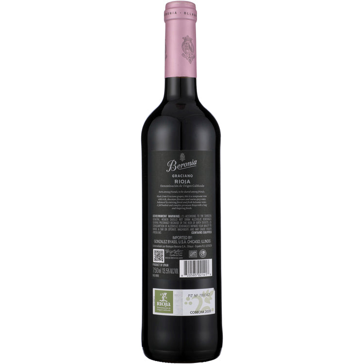 Beronia Rioja Graciano 2020 - 750ML