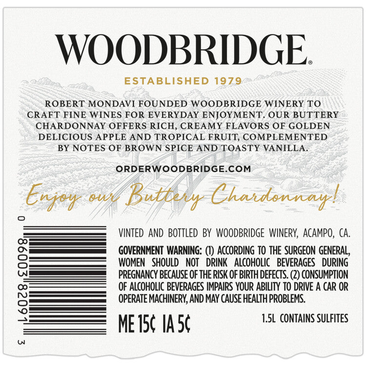 Woodbridge Buttery Chardonnay California - 1.5L