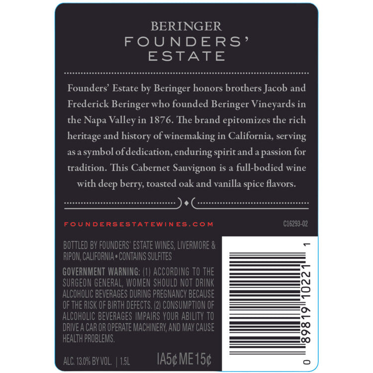 Beringer Founders' Estate Cabernet Sauvignon California - 1.5L