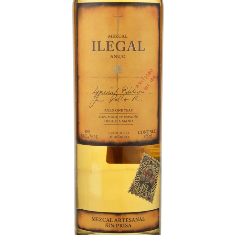 Ilegal Mezcal Anejo 80 - 375ML - Front Label