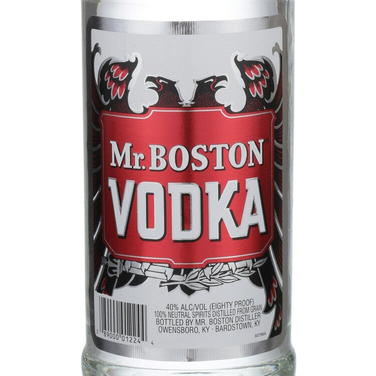 Mr. Boston Vodka 80 - 1.0L - Front Label