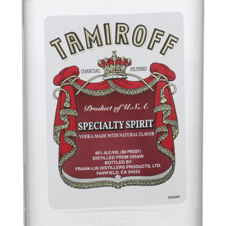 Tamiroff Vodka 80 - 375ML - Front Label