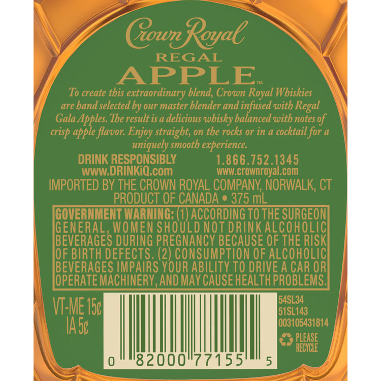 Crown Royal Apple Flavored Whisky Regal Apple 70 - 375ML