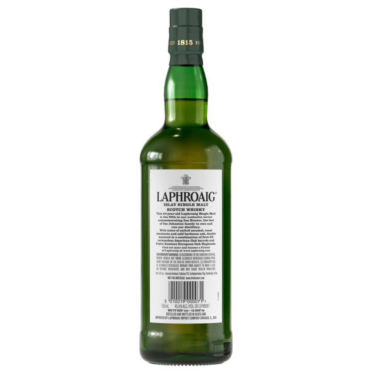 Laphroaig Single Malt Scotch The Ian Hunter Story 34 Yr 91 - 750ML - Back