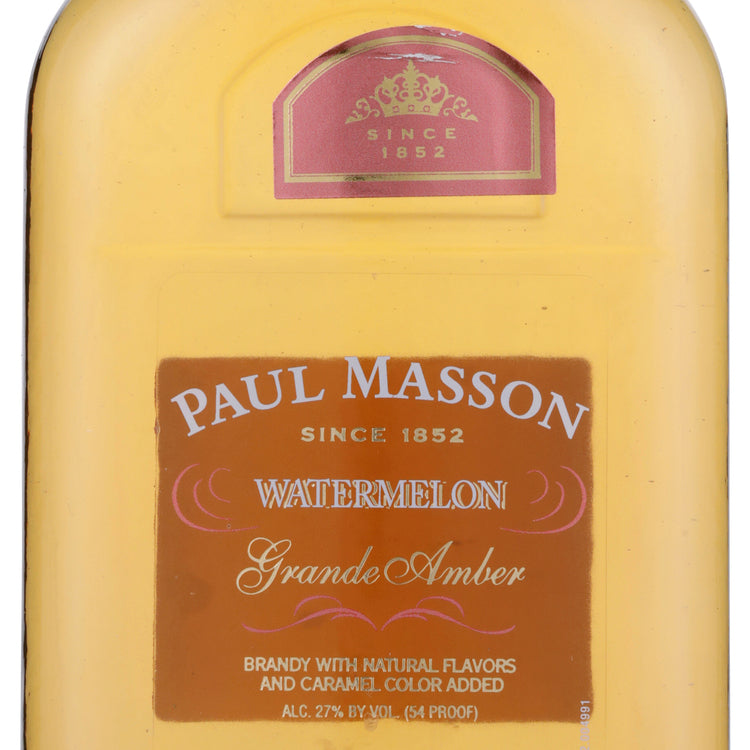Paul Masson Watermelon Flavored Brandy Grande Amber 54 - 200ML - Front Label